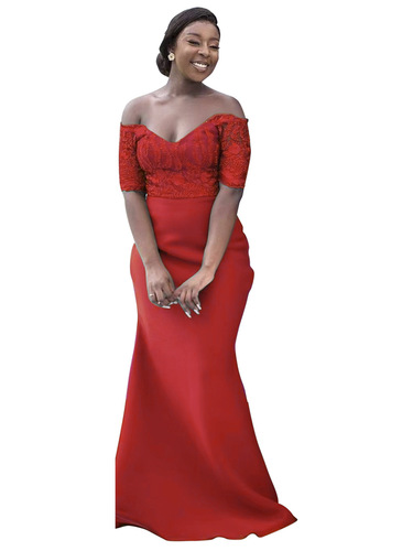 European and American lace evening dress long dress new wish African large size dress