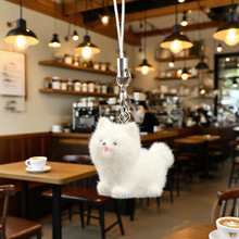 植绒树脂狗动物呆萌卡通饰品手工吊饰钥匙扣手机包包小挂件饰品