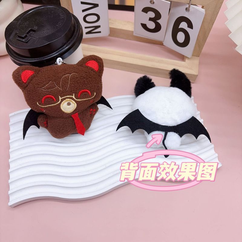 搞怪蝙蝠小恶魔挂件可爱毛绒幽灵小熊吱吱叫公仔包包钥匙扣挂饰|undefined