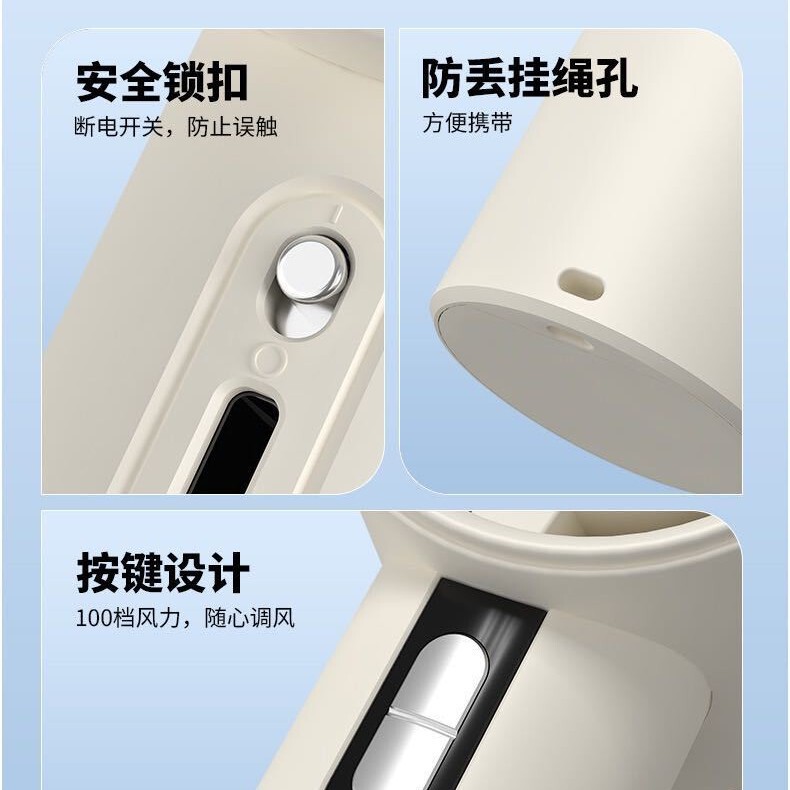 国境を越えた人気の小型ファン 100 スピードデジタルディスプレイ高速ハンドヘルドミニ屋外ポータブル暴力的なタービン小型ファン|undefined
