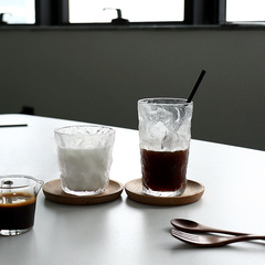 樹皮紋玻璃杯水杯家用咖啡杯日式高顏值ins風杯子冰川啤酒杯套裝