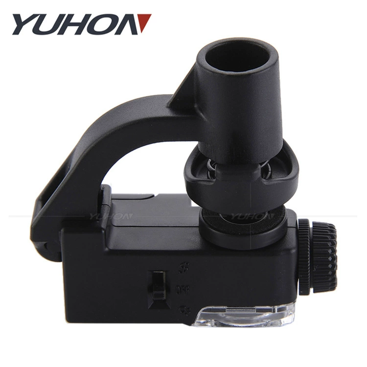 Зажим для мобильного телефона Тип 90-кратное увеличительное стекло Ювелирные изделия Нефрит Античная каллиграфия и живопись идентификация со светодиодной подсветкой детектор денег ламповый микроскоп