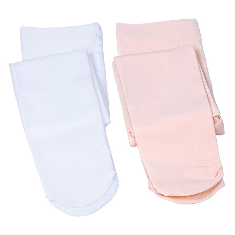 Calcetines de baile para niños, estilo fino de verano para niñas, leggings de entrenamiento de tubo largo blanco de una pieza, medias anti-gancho, medias especiales