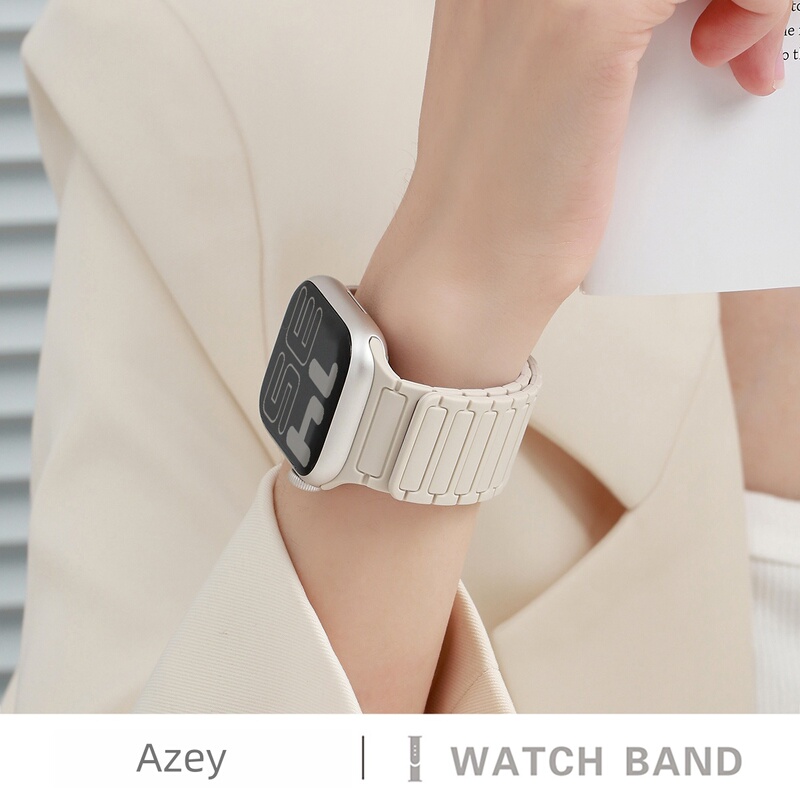 Zhang Jingyi's Same Style Is Suitable for Apple iWatch S11 Watch Band, Apple Watch 9/8 Workwear Magnetic Silicone Wristband Zhang Jingyi's Same Style Is Suitable for Apple iWatch S11 Watch Band, Apple Watch 9/8 Workwear Magnetic Silicone Wristband