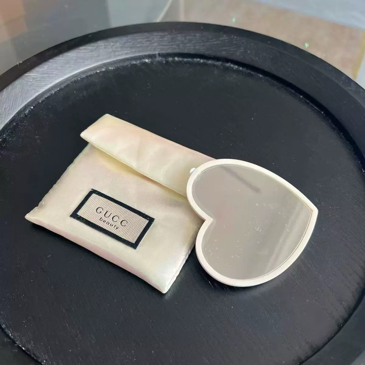 Маленькое зеркало в форме сердца интернет-знаменитости G, зеркало для макияжа, портативное зеркало для офисных прогулок, сувенир можно добавить