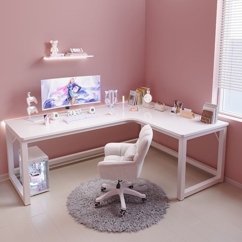 Jmo Cream Corner Desk Bookshelf Integrated Desk Desktop Computer Table Corner Bedroom Home Student Table