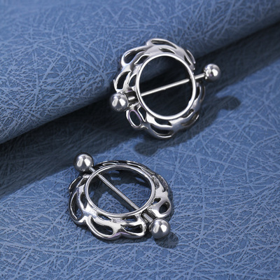 欧美流行人体穿刺乳环几何不锈钢乳钉饰品跨境货源厂家批发|ms