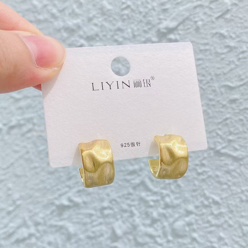 Liyin/Libeliying S925 シルバー針 C タイプイヤリングハイエンドファッション個性ニッチイヤリング女性のためのヨーロッパとアメリカの INS|undefined