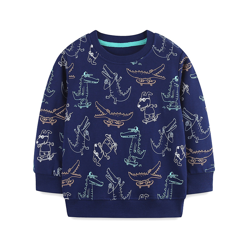 Suéter de ropa infantil de estilo europeo y americano 26 sudaderas infantiles de algodón de punto de otoño suministro transfronterizo dibujos animados suéter de manga larga para niños