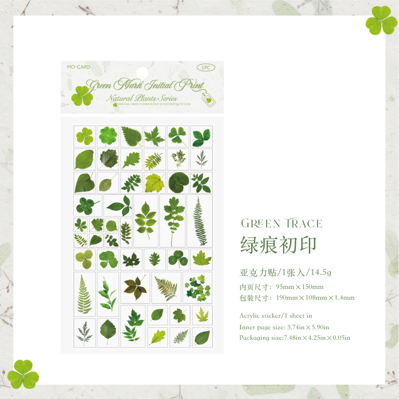 Pegatinas decorativas tridimensionales 3D acrílicas Mo Mo