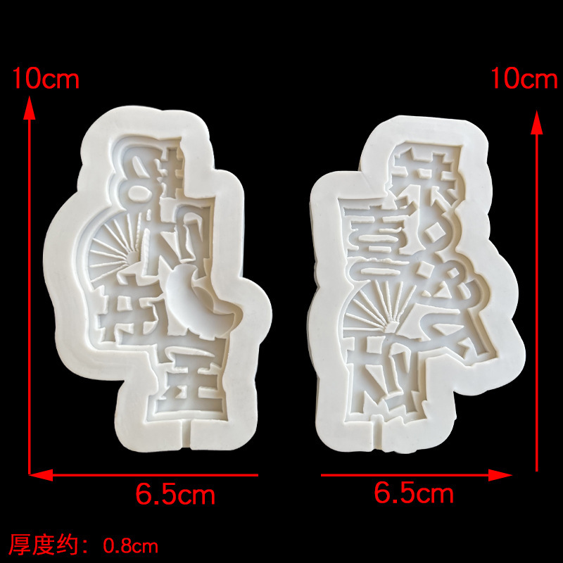 Gongxi Fai Cai Jinbao estilo chino molde de silicona pastel chocolate Lollipop tarjeta