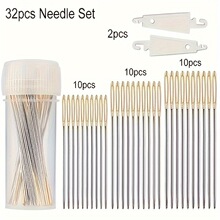 24#26#11CT中格14CT中格小格针十字绣钝头金尾针串珠针不扎手批发