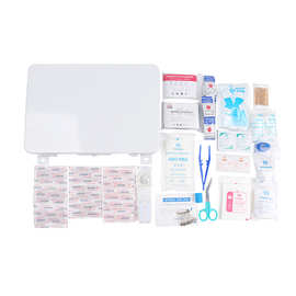 中东热销100person手提铁盒急救箱户外工厂医疗应急套件带印刷急