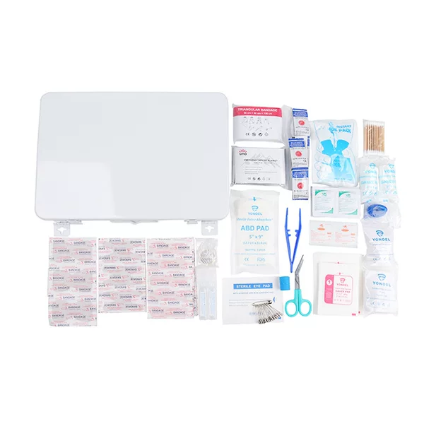 Middle East Hot Selling 100Person Satchel Iron Box First Aid Kit Outdoor Factory Medical Emergency Kit with Printed Emergency