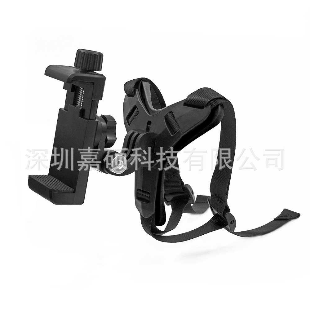 Soporte de barbilla para casco de motocicleta adaptador de teléfono móvil y cámara GoPro fijación segura