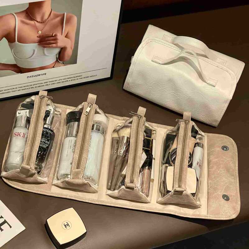 Portable Cosmetic Bag Travel Carry-on Large Capacity Storage Handbag Photographer's Handheld Cosmetic Kit Portable Cosmetic Bag Travel Carry-on Large Capacity Storage Handbag Photographer's Handheld Cosmetic Kit