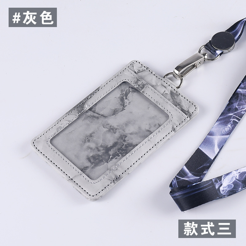 Jinbeisi tarjeta de trabajo Tarjeta de insignia titular cordón tarjeta de trabajo bancaria Tarjeta de insignia titular de la tarjeta etiqueta cubierta de cuero titular de la tarjeta de fábrica