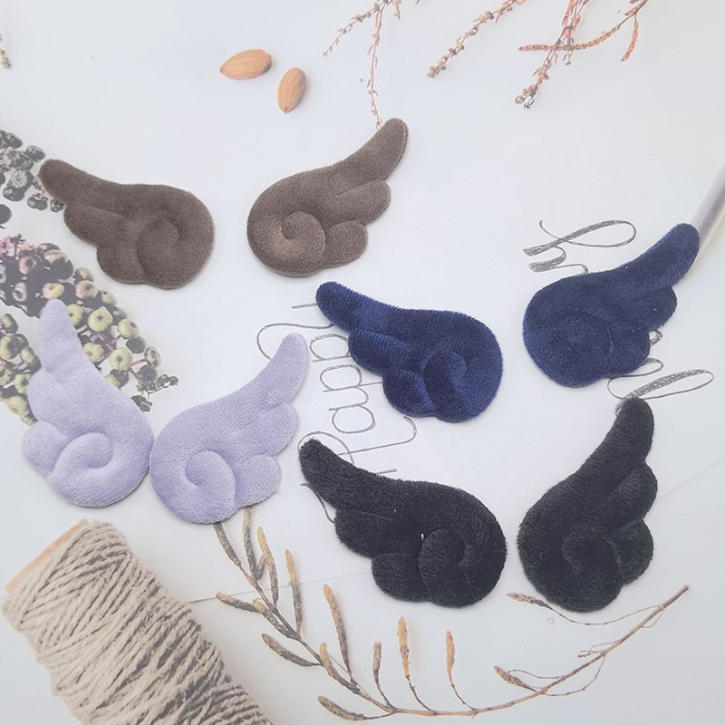 Cute Double-Sided Plush Angel Wings DIY Accessories Hairpin Bar Holder Cake Insert Toy Decoration Material