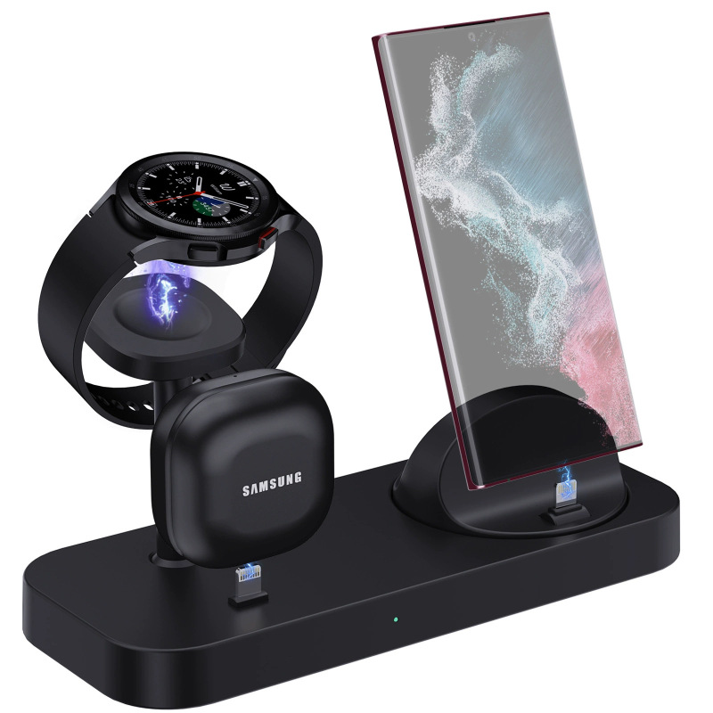 新製品多機能三合一無線充電器QC. 3.0サムスンの携帯電話のイヤホンの腕時計の無線充電を適用します。|undefined