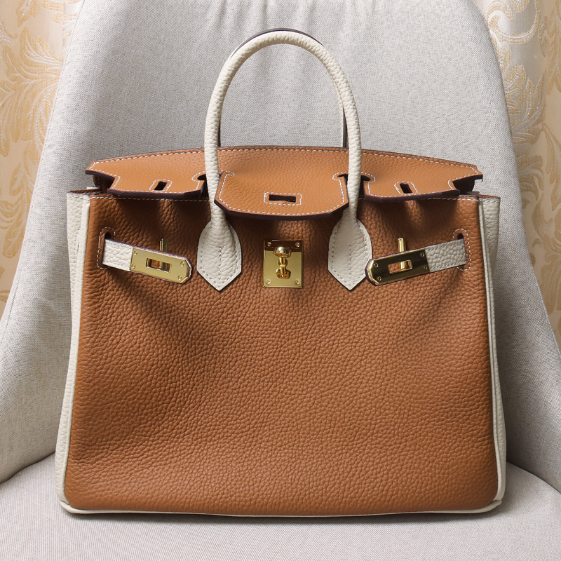 2021 Spring New Trendy Genuine Leather Handbag First Layer Cowhide Capacity One-Shoulder Crossbody Hand-Carrying Birkin Bag 2021 Spring New Trendy Genuine Leather Handbag First Layer Cowhide Capacity One-Shoulder Crossbody Hand-Carrying Birkin Bag