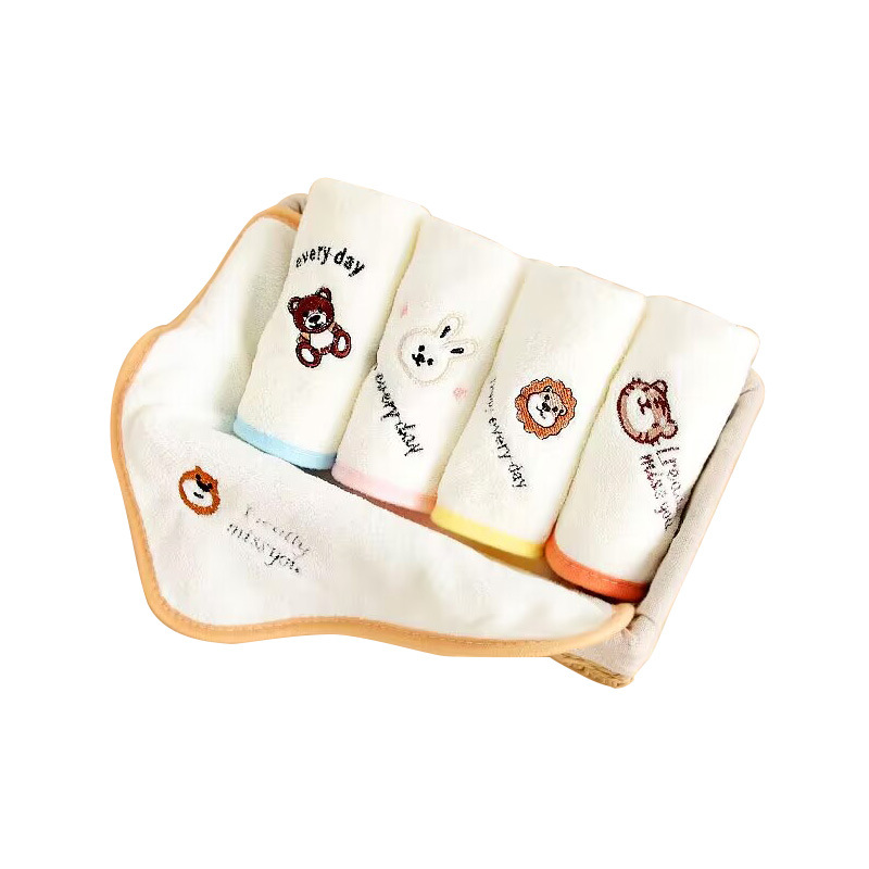 Toallas cuadradas absorbentes de coral gruesas para bebés, toallas de saliva para bebés, toallas faciales para niños, toallas de limpieza de manos, toallas de lavado de pedo