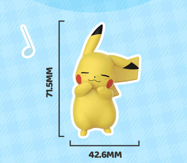 Authentic Pokémon Pikachu Model Leisure Time Series Car Decoration Sleeping Pose Second Generation Figurine for Car