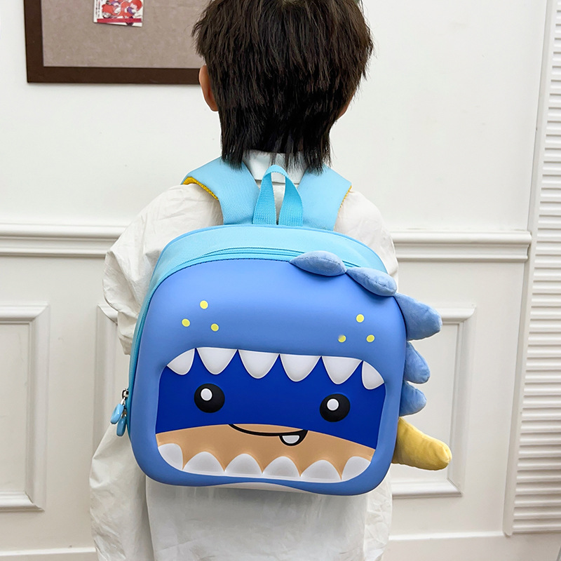 Mochila de dibujos animados lindo pequeño dinosaurio para niños y niñas cáscara de huevo ligera mochila para bebé de jardín de infantes nueva mochila para niños