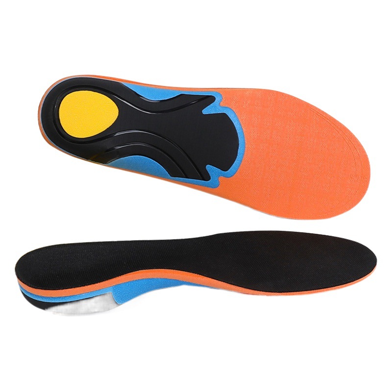 Transfronterizo pie plano corrección de luz plantilla deportiva absorción de choque transpirable EVA corrección plantilla absorción de sudor cómodo funcionamiento plantilla