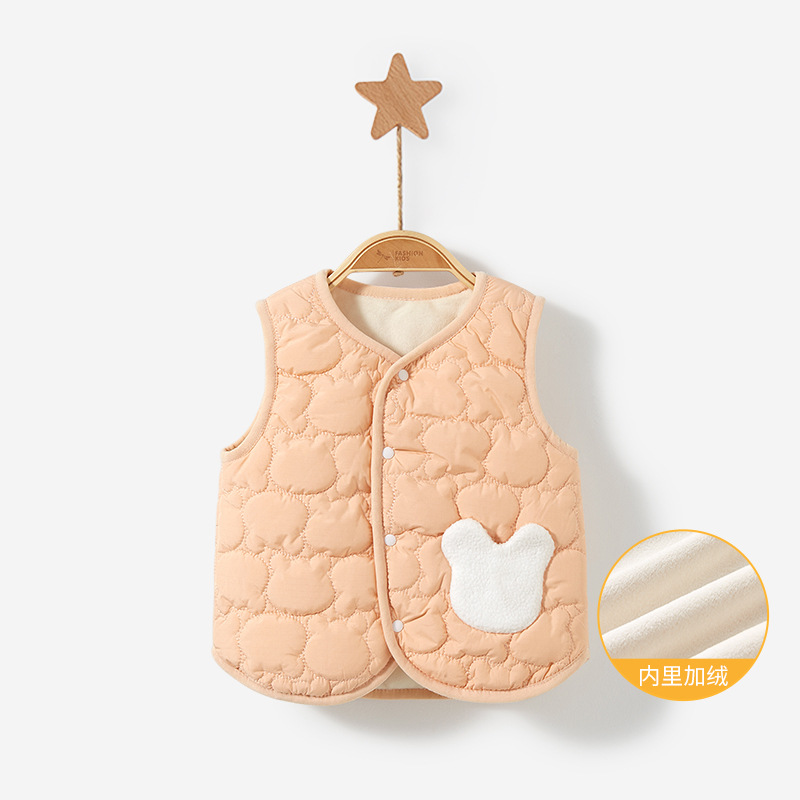 Chaleco para niños para primavera, otoño e invierno, cárdigan cálido de forro polar para bebés recién nacidos, chaleco exterior grueso para niños y niñas, ropa de invierno para bebés.