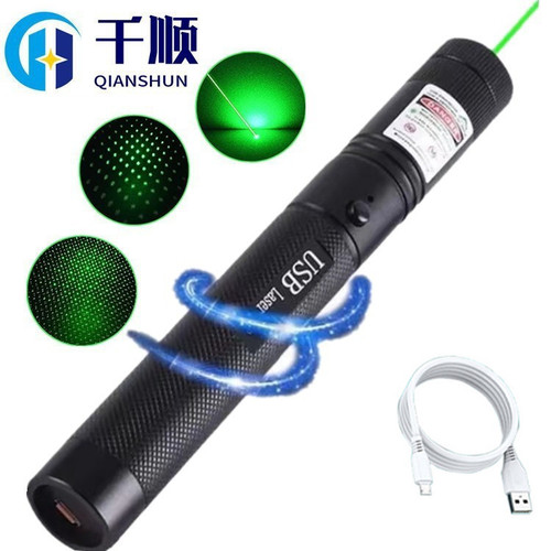 303 rechargeable USB laser flashlight outdoor laser flashlight pointer pen sales indicator pen laser gift
