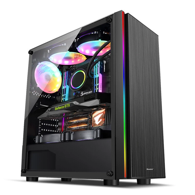 Gaming Desktop (I7) DIY Assembly, Home/Office e-Sports Platform, Black Case