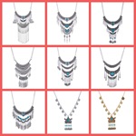 欧美跨境复古绿松石西藏拉萨尼泊尔少数民族合金项链颈链饰品批发