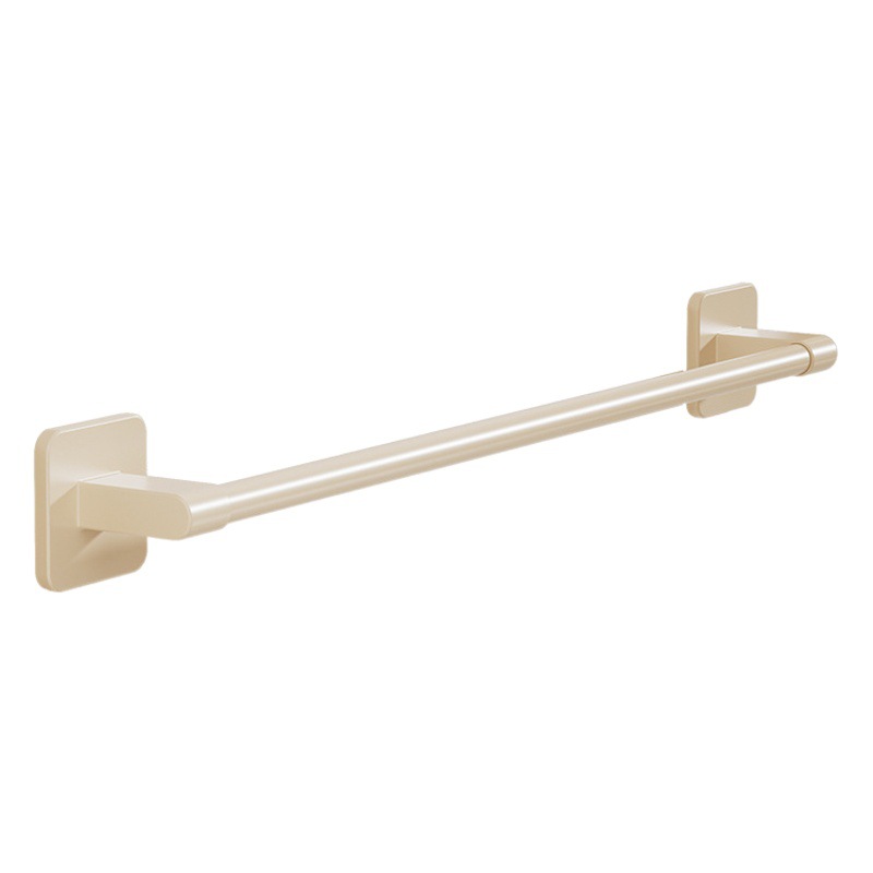 Cream style suction cup towel rack punch-free bathroom pendant bathroom bath towel rack single rod storage towel bar