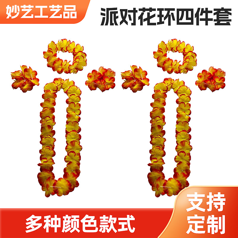 Pulsera de flores artificiales traje guirnalda fiesta de playa bola Fiesta de la empresa espectáculo Festival vestido de novia