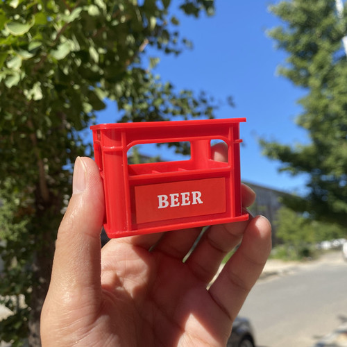Japanese Dollhouse Mini Beer Box Drink Basket Model Micro Accessories Photography Prop