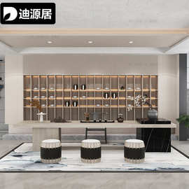 新中式轻奢茶桌椅组合别墅茶楼民宿办公室现代简约商用茶台桌几