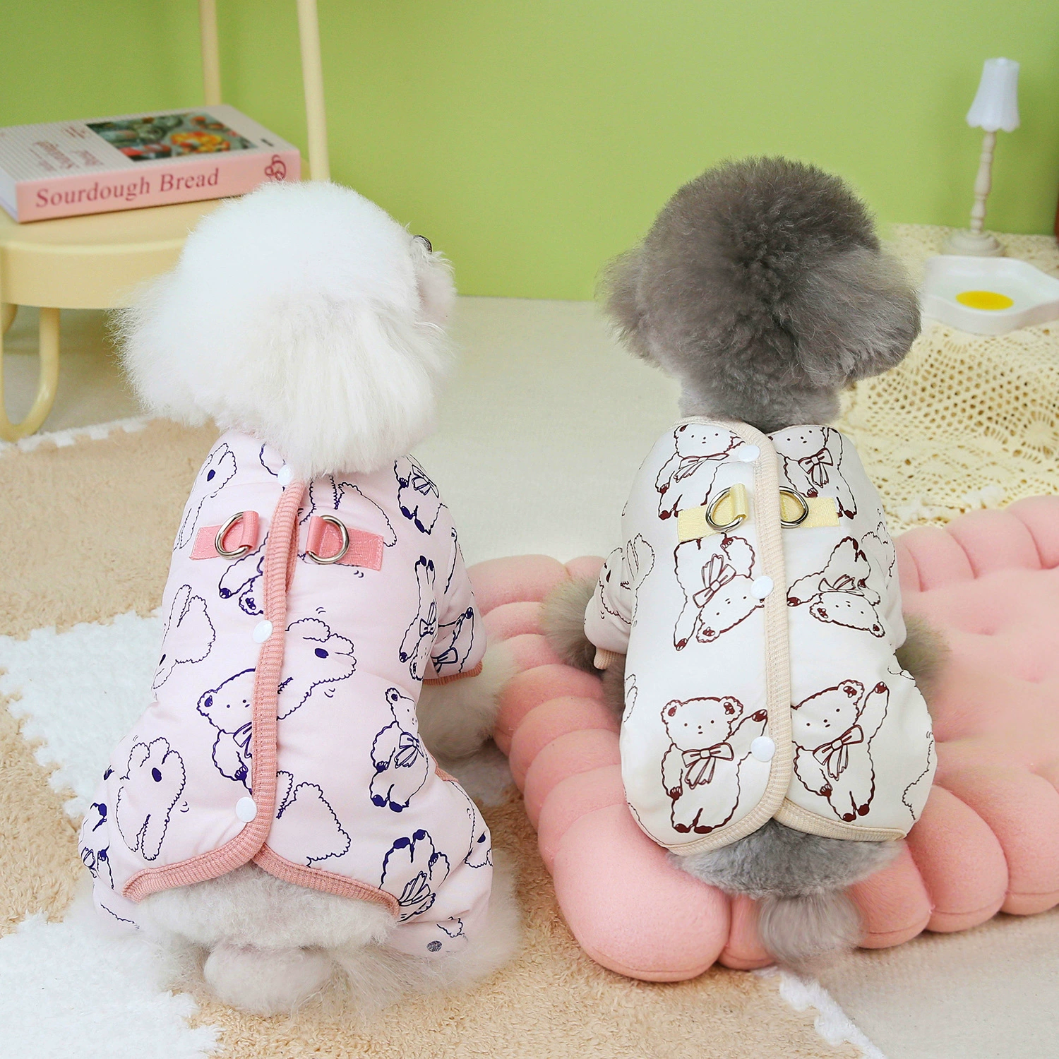 24 Chuangmei четырехногая хлопчатобумажная одежда для домашних животных хлопчатобумажная одежда оптовая собака одежда Тедди панды одежда теплая