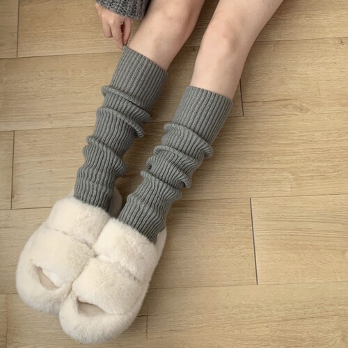 Lolita knitted pile socks Japanese style extended jk calf socks modify leg shape socks leg covers slimming leg type