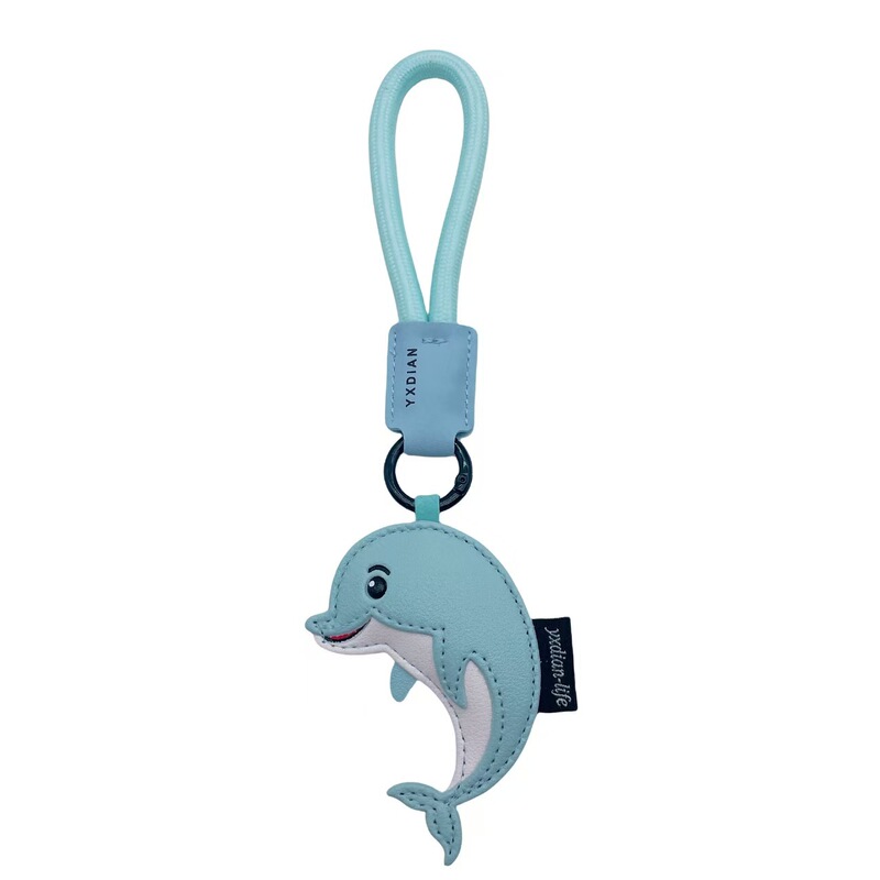 オリジナル海洋動物革イルカキーホルダーかわいい漫画ハイエンドクジラガールバッグペンダントギフト|undefined