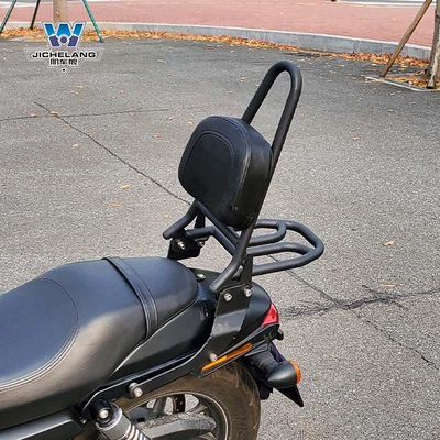 Muscle car Wolf suitable for Motorcycle tail - harley-750-curved-bow-backrest-tail-frame-backrest-angle-can-be-fine-tuned