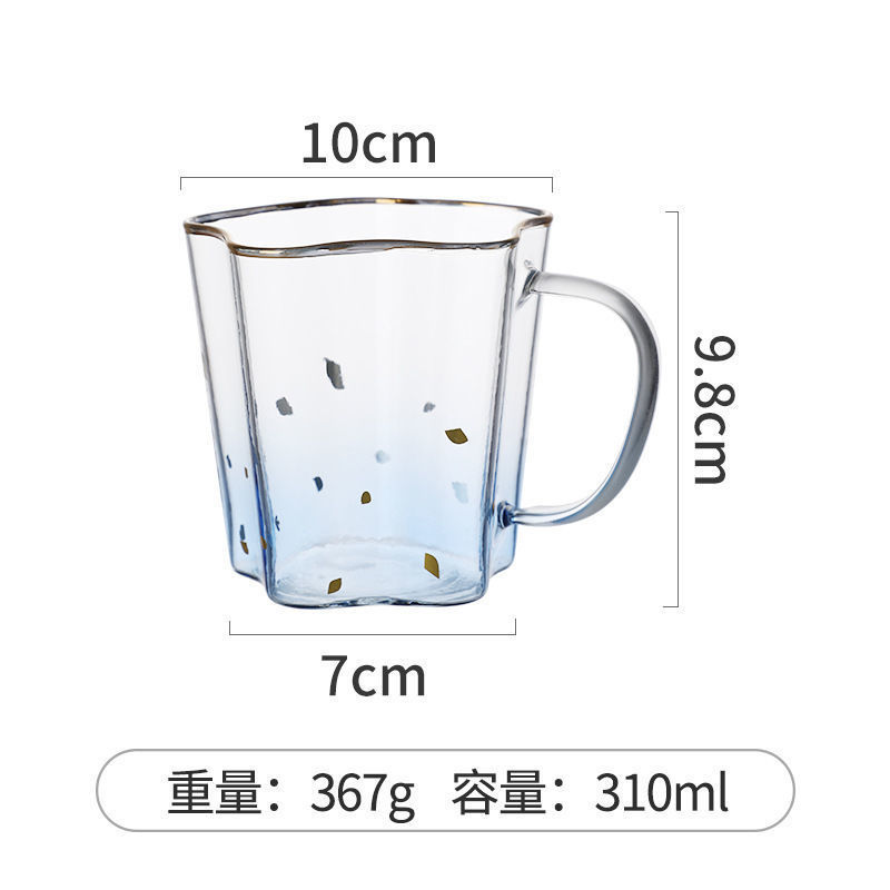 Dragon Boat Festival Star Cup ins Couple Cup Vaso de cristal de gran capacidad de celebridades de Internet Phnom Penh Taza de leche resistente al calor transparente Taza de agua