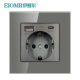 type-c USB16A European-style German-style French socket panel 86 export foreign trade concealed cross-border supply