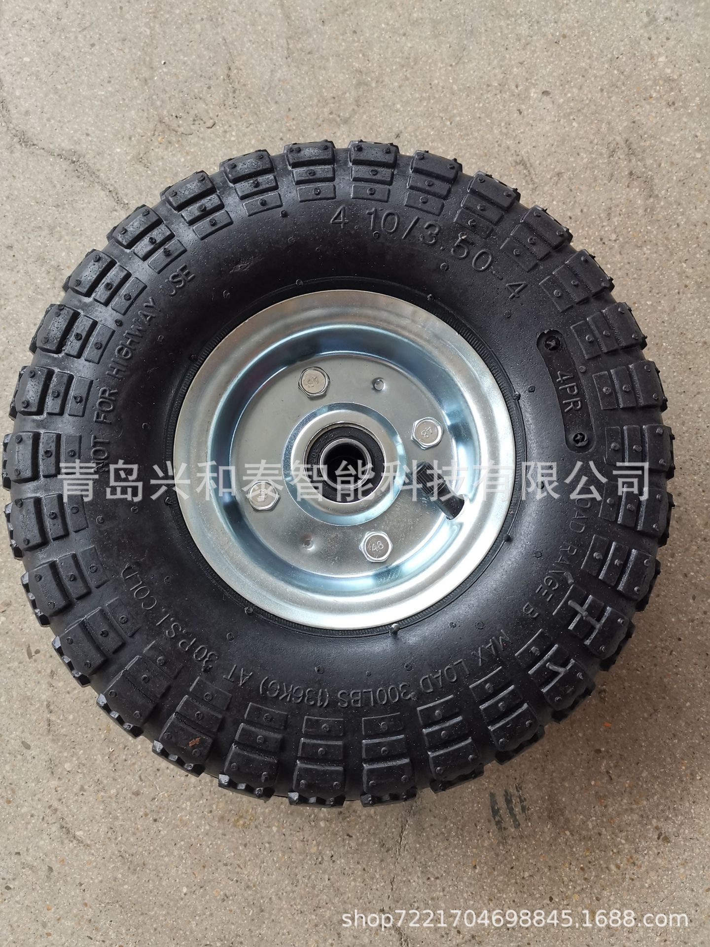 工厂批发小推车轮工具车加重轮子10寸小轮子外胎4层线橡胶充气轮