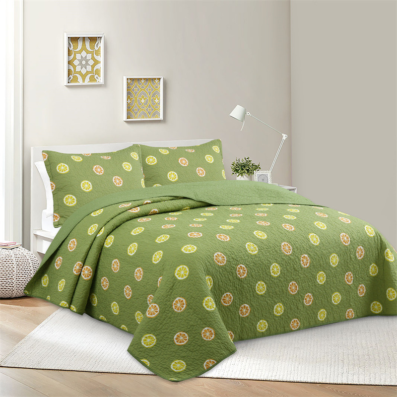 Quilted Bedding Set - Pure Cotton Embroidered Summer Quilt_voghion.com