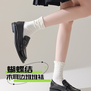 Women's Autumn and Winter Socks Student Socks Children's Mid-tube Socks Autumn and Winter Cute Socks Joker Bow Mid-tube Socks Wholesale