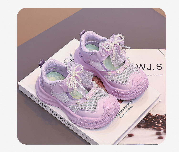 Sandálias de niñas verano 2026 nuevos zapatos de princesa suave para niños zapatos de cabeza grande zapatillas frías de niñas huecas zapatos image 9