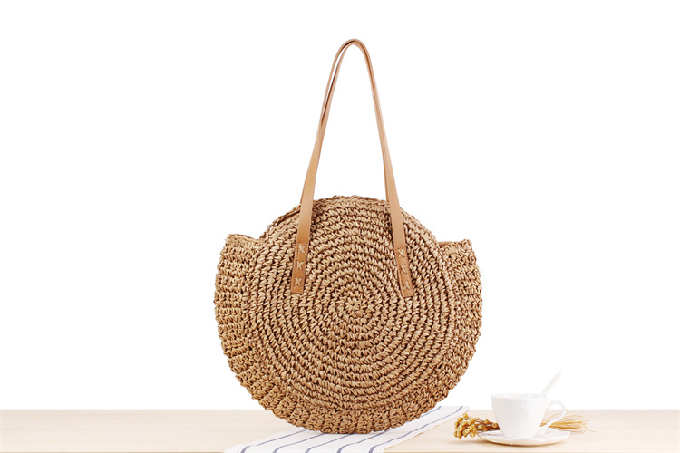 Women's Large Spring&summer Straw Vacation Shoulder Bag Straw Bag display picture 2