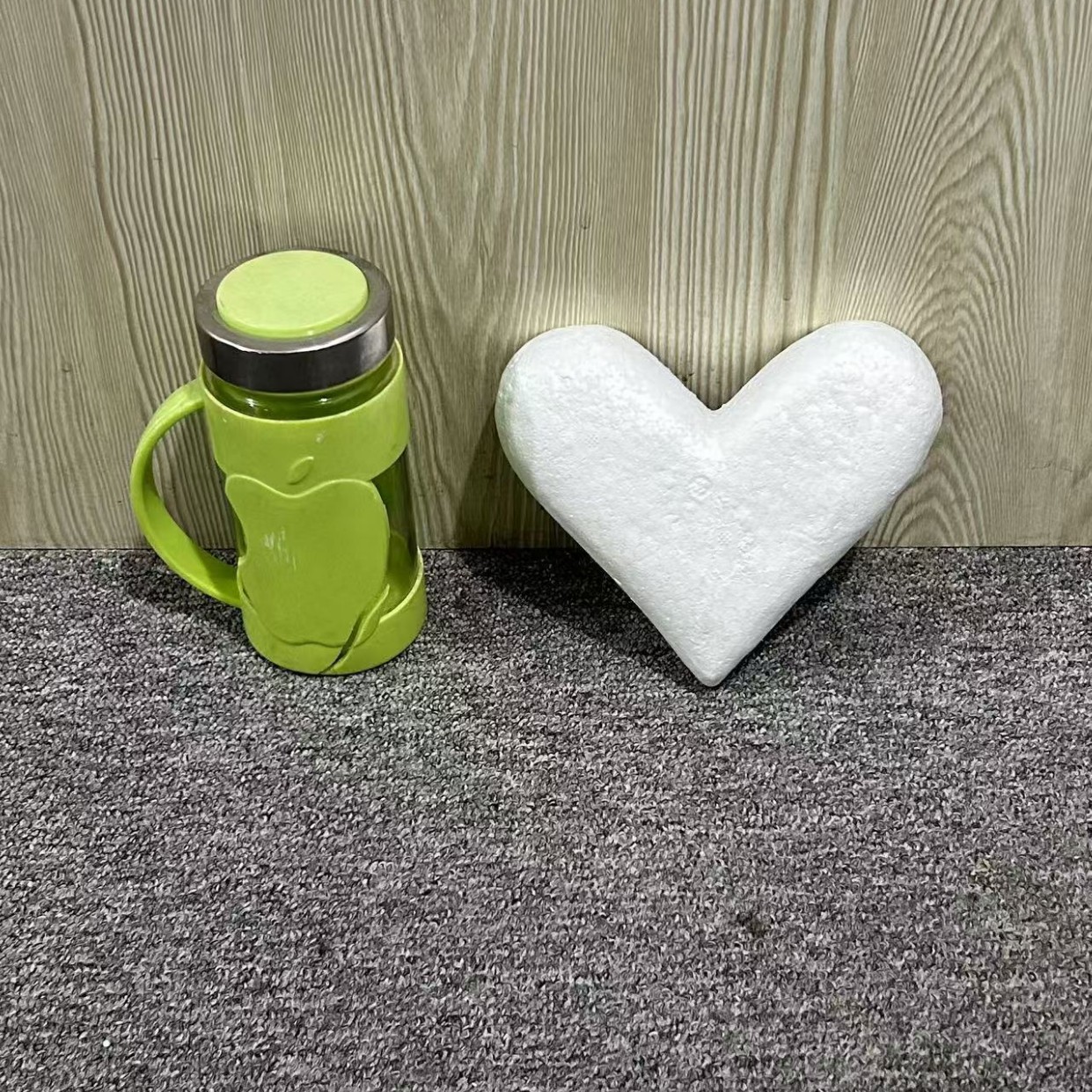 Baolilong espuma sólida tamaño del corazón melocotón medio amor decoración de la ventana boda apoyos pintados