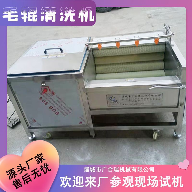 多功能毛辊清洗机 土豆红薯粽叶高压清洗设备 洋葱魔芋清洗机械
