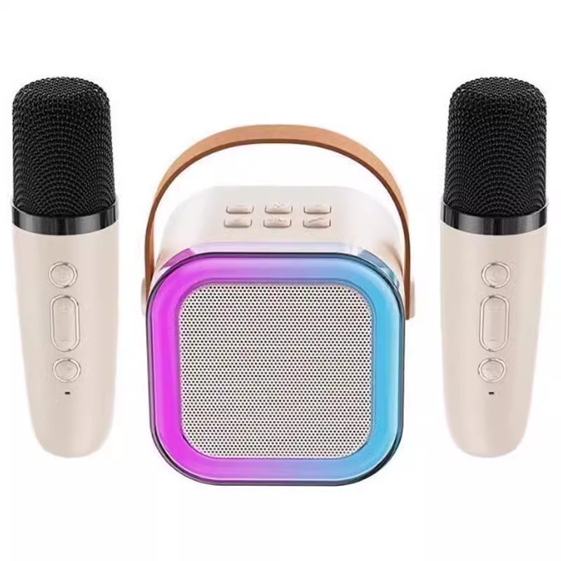 Nuevo micrófono bluetooth altavoz sonido k canciones inalámbricas todo en uno KTV familia conjunto de niños cantando tarjeta de sonido inteligente